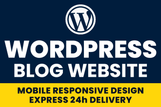 create modern wordpress website design or personal blog