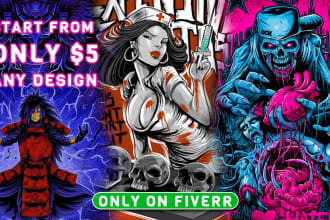 design amazing  cartoon and anime t shirt for your