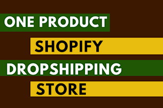 create one product shopify dropshipping store