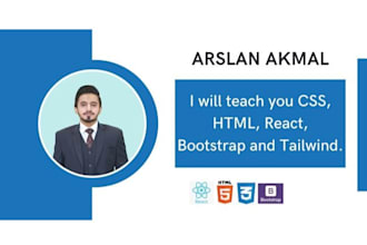 teach you HTML,CSS,bootstrap,javascript and reactjs online coding lessons