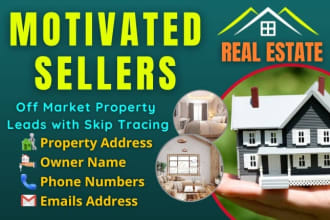 provide you cash buyers leads and motivated seller leads with skip tracing