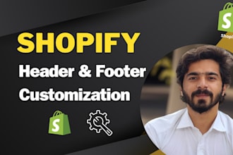 redesign or fix header footer of shopify store