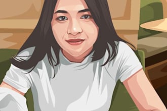bring vector portrait art from your photo