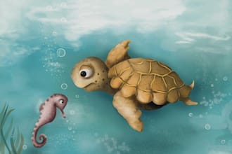 Review  do watercolor children story book illustrations