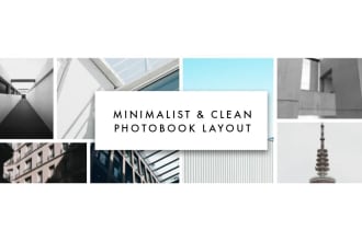 design minimalist and clean photo book layout