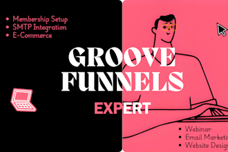 design websites, sales funnels, and landing pages with groove funnels