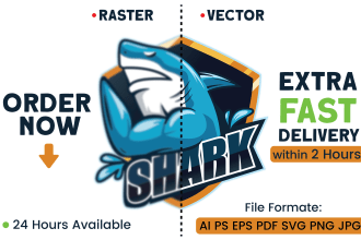 do manual vector tracing your design in 1 hour