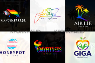 design modern pride month, rainbow or any lgbt theme logo