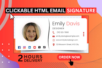 do clickable HTML email signature for gmail, outlook, and iphone