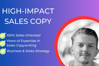 provide high impact sales copy and copywriting