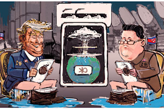 create  political caricature and cartoon