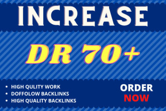 increase ahref domain rating DR 70 plus