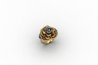 do 3d design in jewlery any kind of work for jewlery
