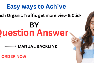 post question answers to build organic traffic with powerful backlink