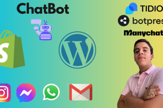 create chatbots for website, instagram, messenger, whatsapp, and email