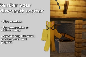 render your minecraft character in custom poses