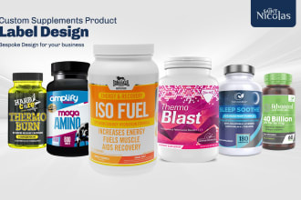 design a supplements packaging label for your product