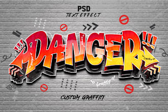 make graffiti text art for your logo, word or business