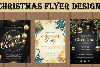design christmas flyer, event flyer and church flyer in just 4 hrs