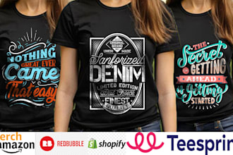 create awesome typography and custom t shirt designs