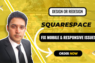 design squarespace website or redesign squarespace and fix website errors