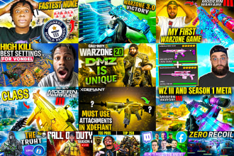 design a high quality cod warzone thumbnail