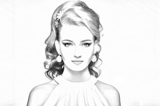 draw realistic pencil sketch portrait from a photo
