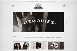 design photo booth, party rental website with event booking