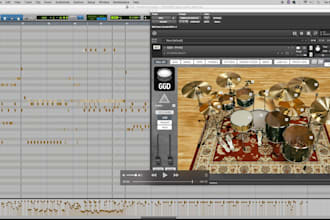 create or transcribe a professional drum track for you