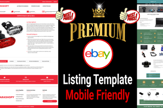 design responsive html ebay listing template