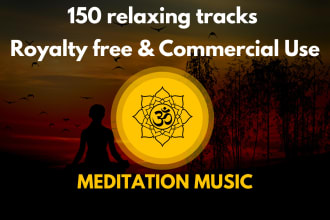 provide 150 meditation music tracks for sleeping, relaxation