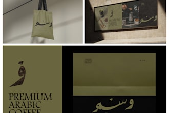 design arabic or english logo typography