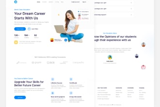 design a modern community landing page website using figma
