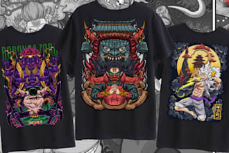 draw anime fanart for tshirt