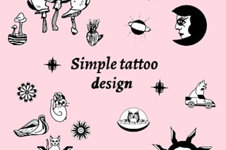draw original and cute custom tattoo designs