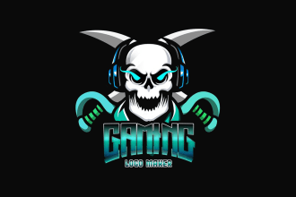 design meaningful skull gaming sport mascot logo within new concepts