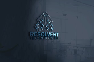 do technology cyber security tech  IT company logo design