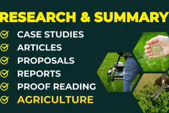 write articles and blogs for agriculture and botany