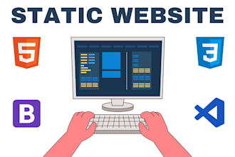build responsive, static website or HTML landing page