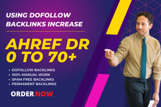 increase ahref DR 70 plus