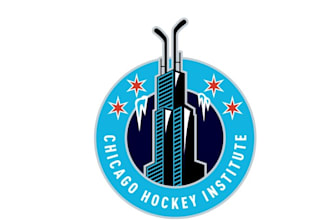 make eye catching classic chicago hockey institute logo