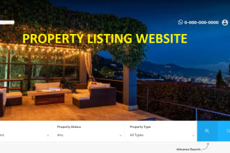 create real state, property listing wordpress website