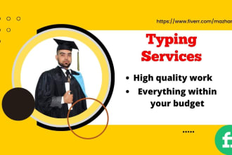 provide fast typing services, retype pages, pdf to word etc