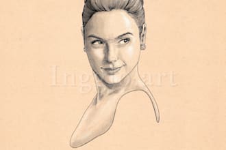 create detail freehand digital illustration of your photo