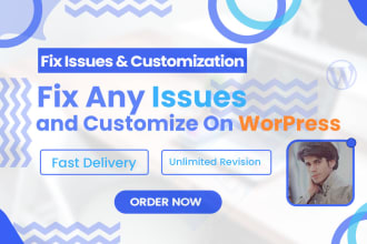 fix wordpress issues, wordpress errors and customization