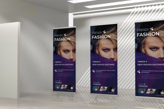 design corporate signage or roll up banner