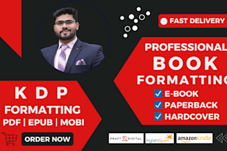 do KDP book formatting for amazon KDP book publishing