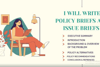 write your policy briefs and issue briefs