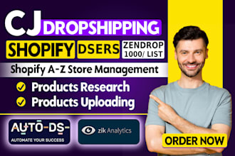 add winning products on shopify store via dser zendrop cj dropshipping autods