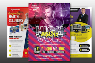 create flyers, posters and brochure designs in friendly budget